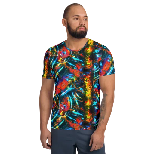 Spectrum Ignition on a Men's Athletic T-Shirt