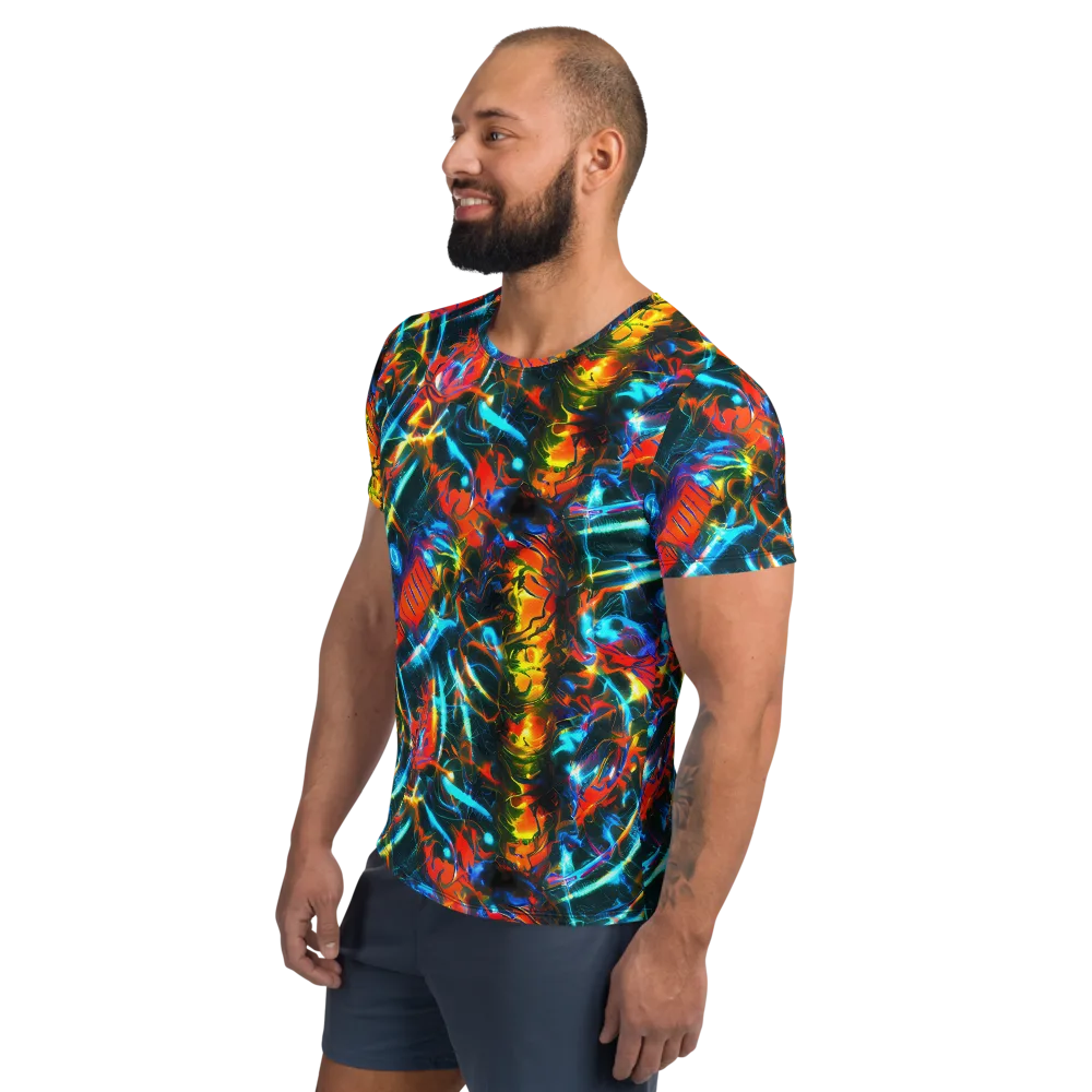 Spectrum Ignition on Men's Athletic T-Shirt — Left