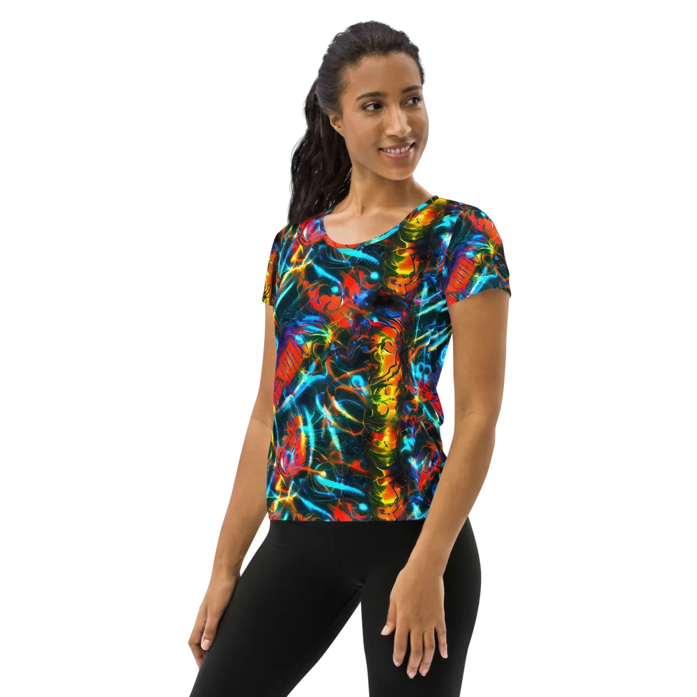 Spectrum Ignition on Women's Athletic T-Shirt — Left