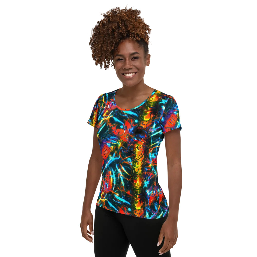 Spectrum Ignition on Women's Athletic T-Shirt — Left