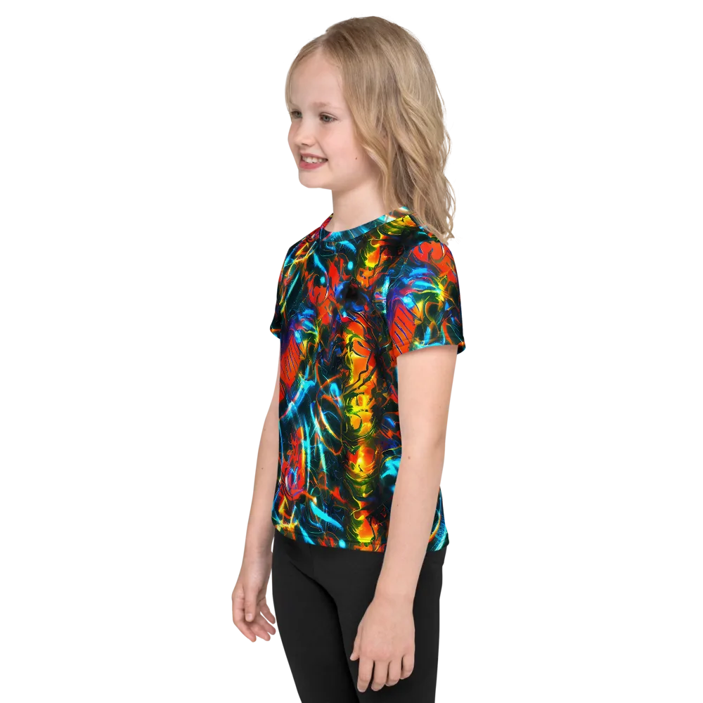 Spectrum Ignition on Kids Crew Neck T-Shirt — Left