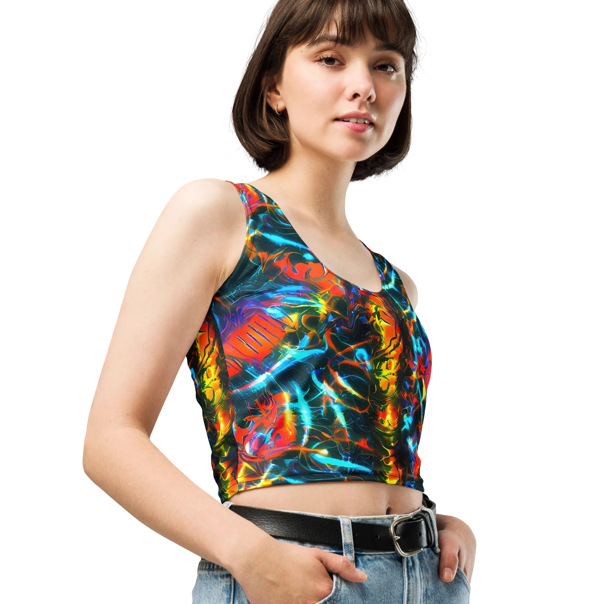 Spectrum Ignition on Crop Top — Right Front