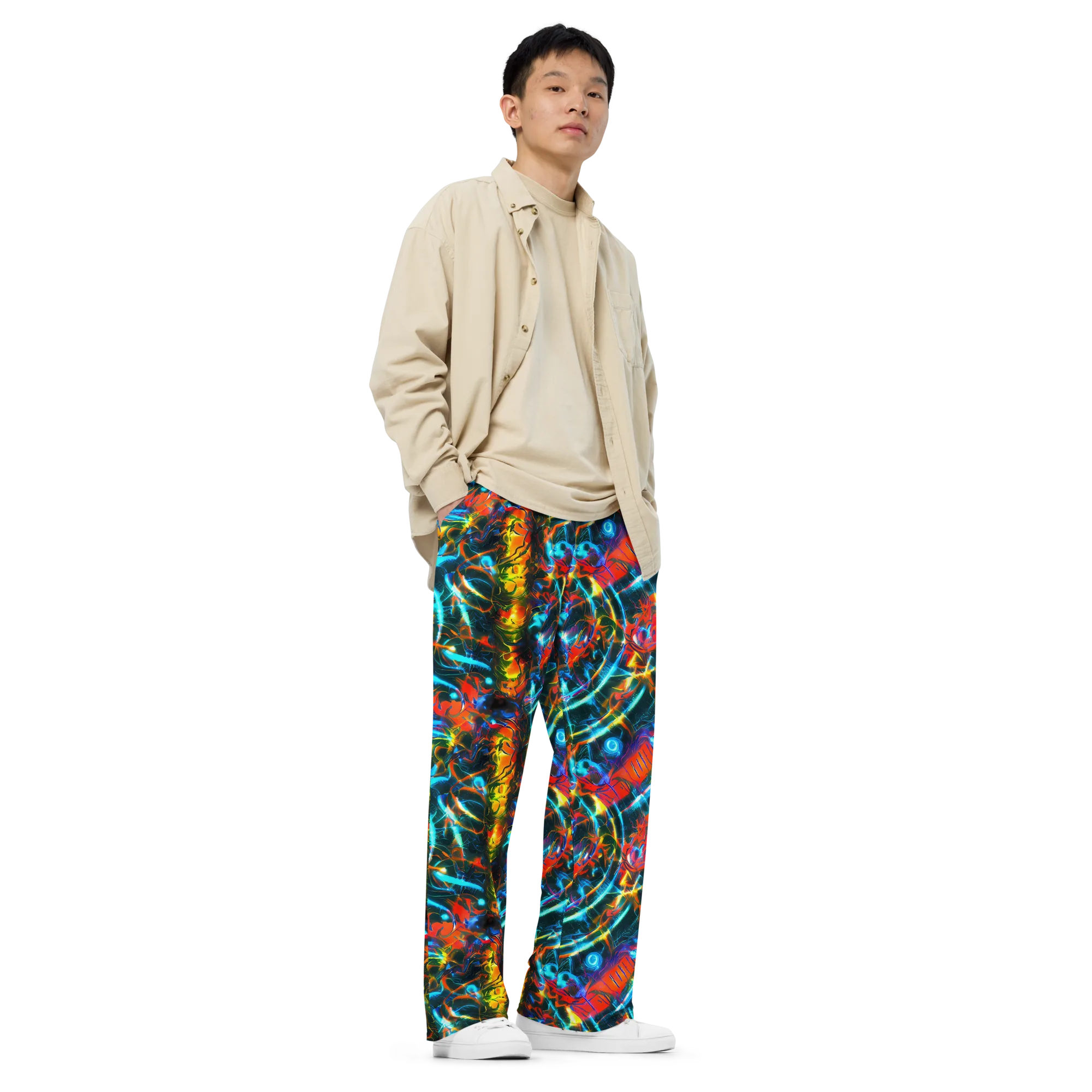 Spectrum Ignition on Wide-Leg Pants — Right Front