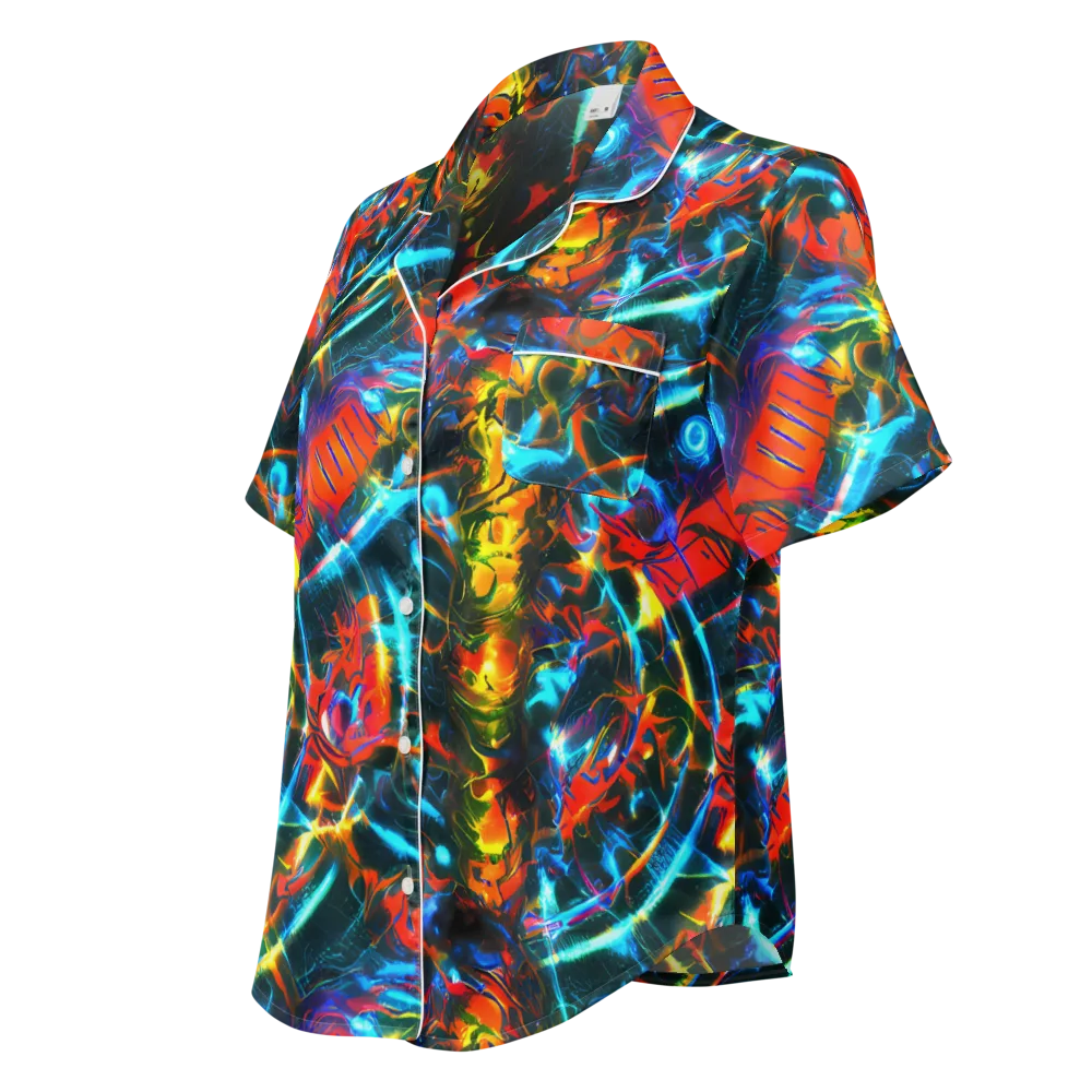 Spectrum Ignition on Women's Short Sleeve Pajama Top — Left Front