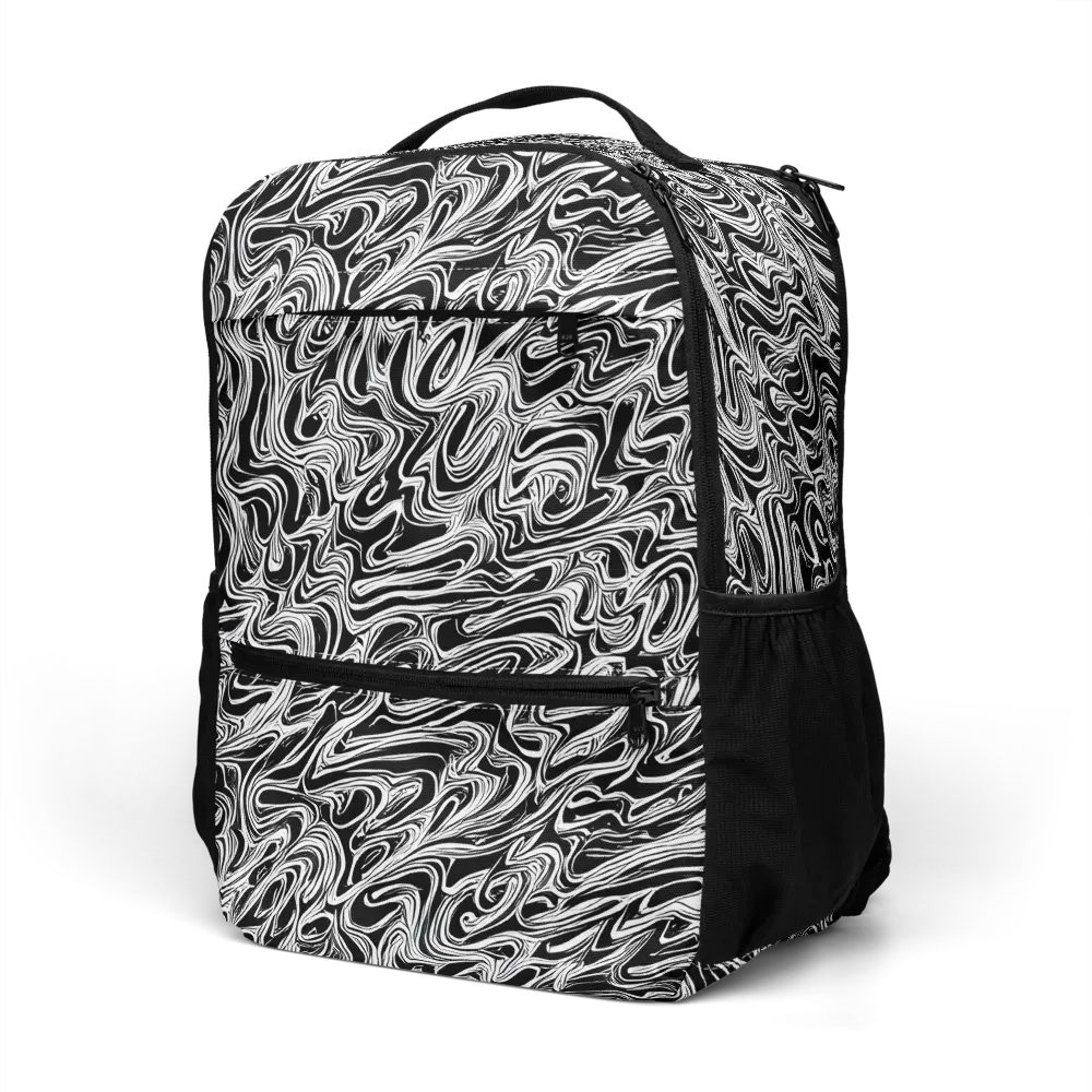 White Noise Waves on Utility Backpack — Left Front