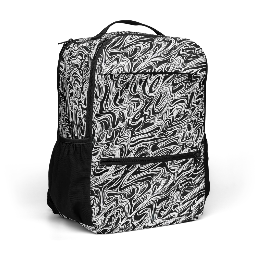 White Noise Waves on Utility Backpack — Right Front
