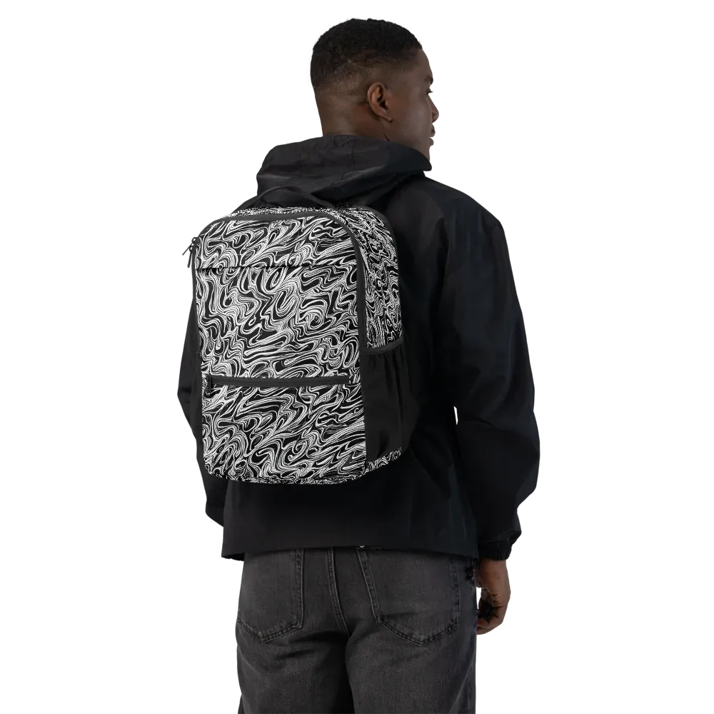 White Noise Waves on Utility Backpack — Back