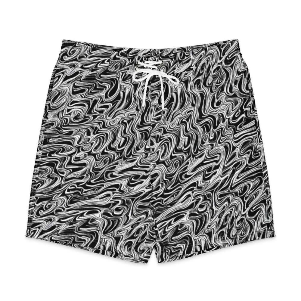 White Noise Waves on Men's Board Shorts — Front