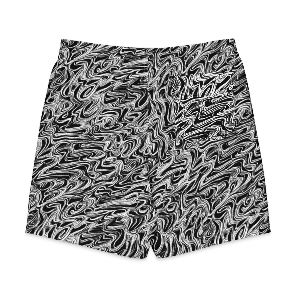 White Noise Waves on Men's Board Shorts — Back