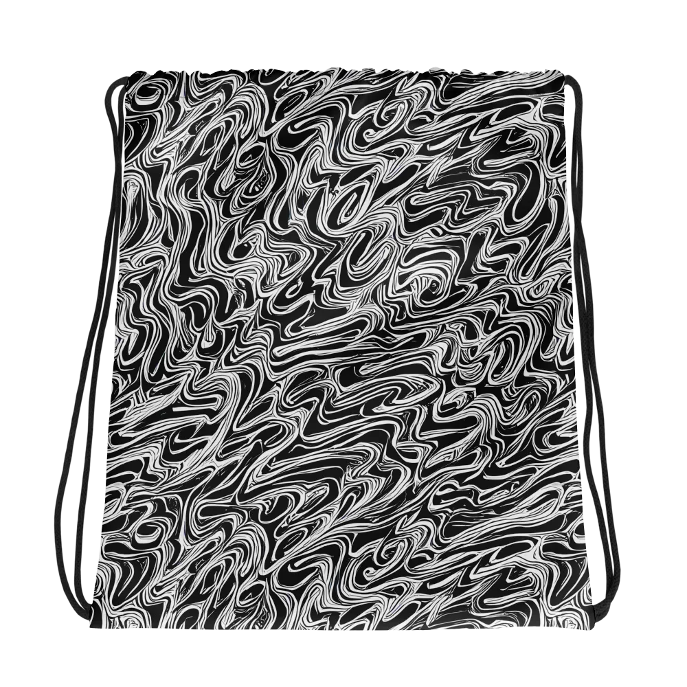 White Noise Waves on Drawstring Bag — Photo