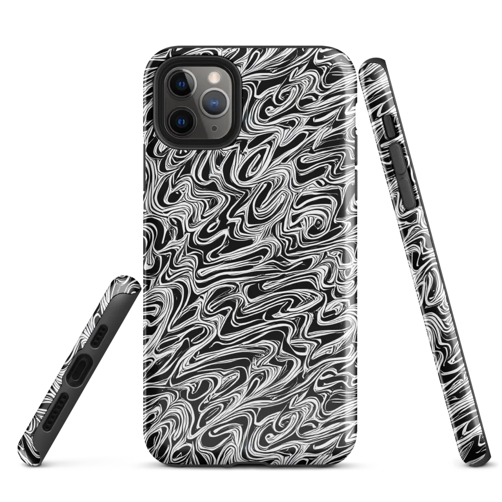 White Noise Waves on Tough Case for iPhone® — Front