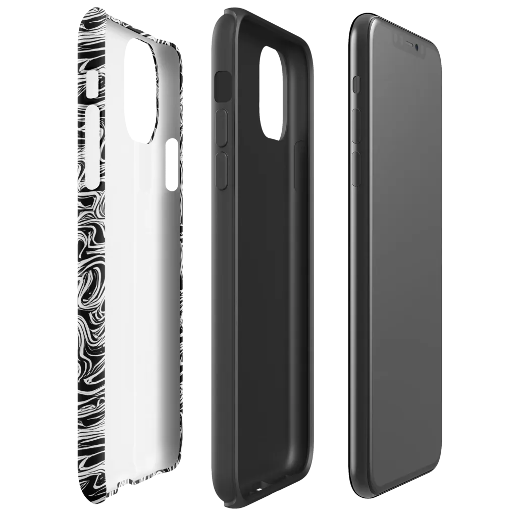 White Noise Waves on Tough Case for iPhone® — Right