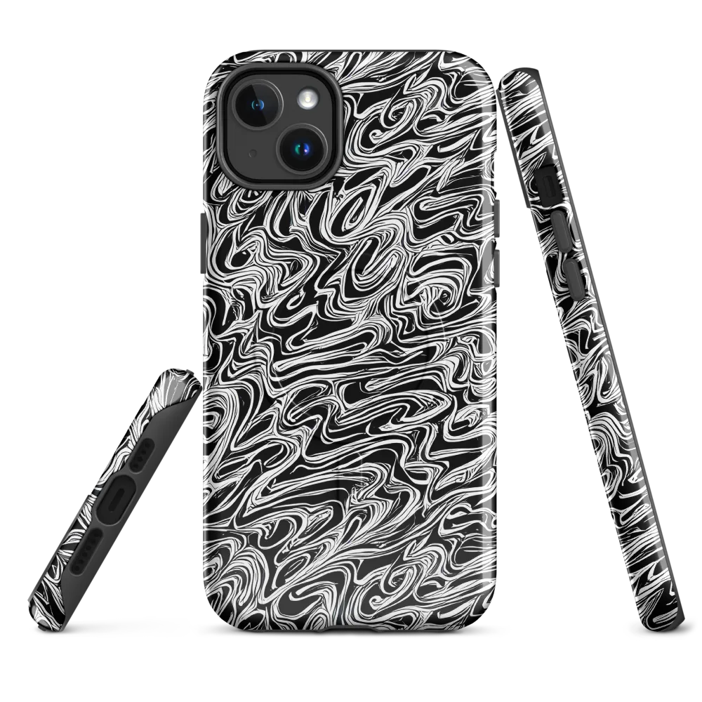 White Noise Waves on MagSafe Tough Case for iPhone® — Front