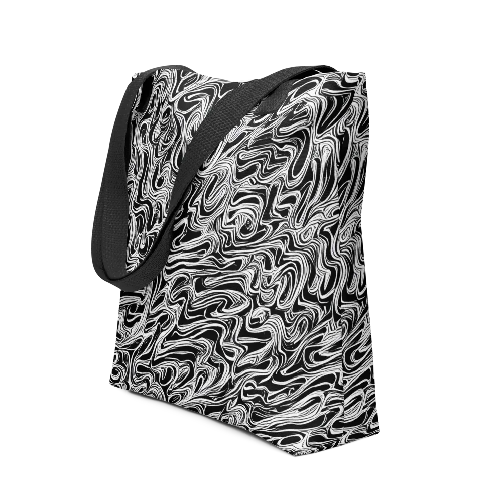 White Noise Waves on Tote Bag — Front