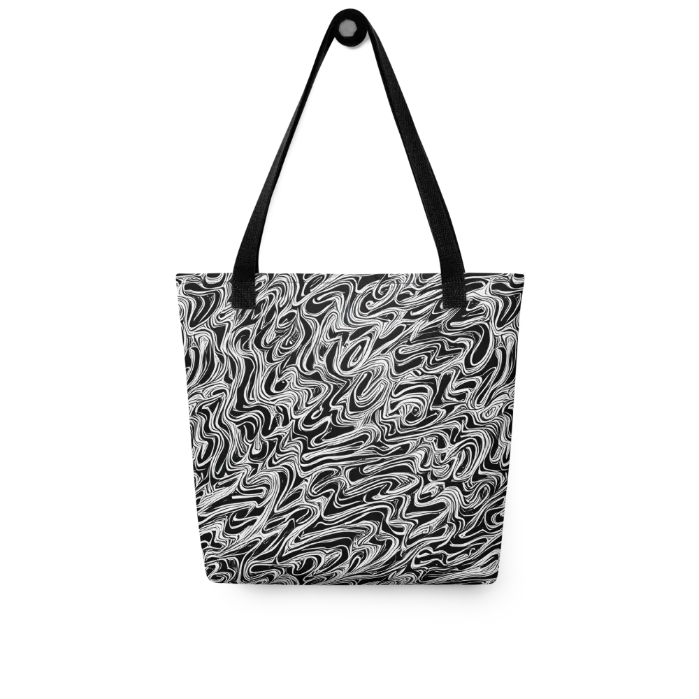 White Noise Waves on Tote Bag — Front