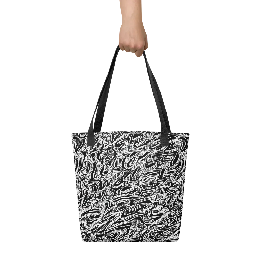 White Noise Waves on Tote Bag — Front