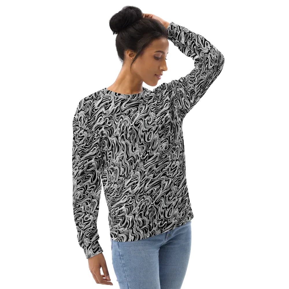White Noise Waves on Sweatshirt — Right Front