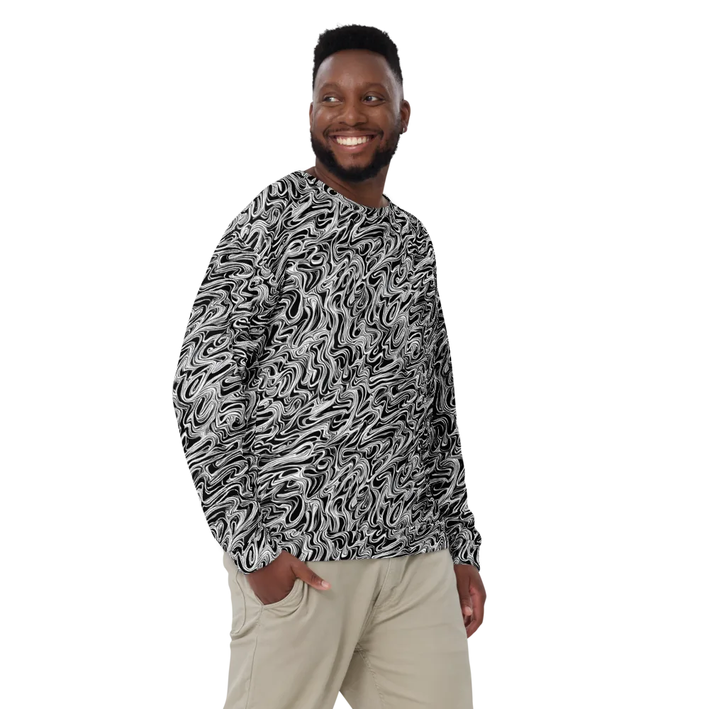White Noise Waves on Sweatshirt — Front