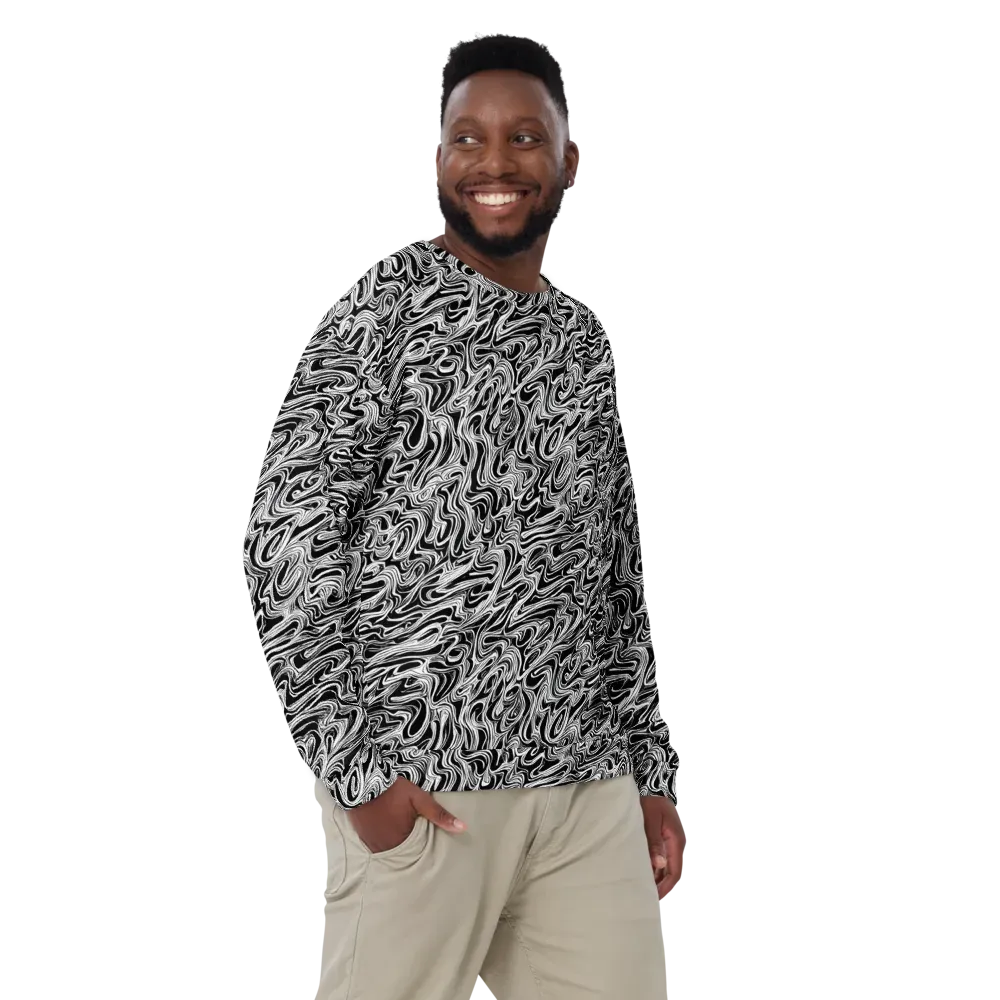 White Noise Waves on Sweatshirt — Front