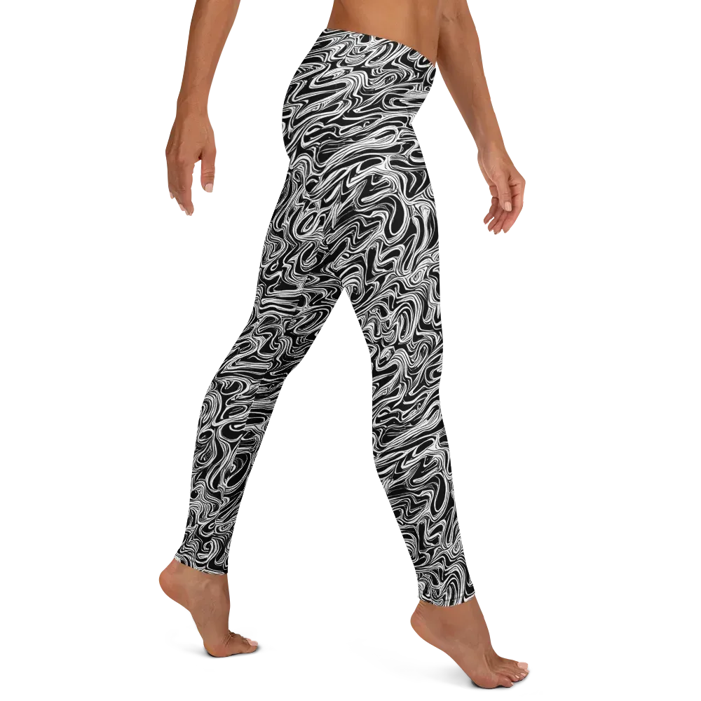 White Noise Waves on Leggings — Right