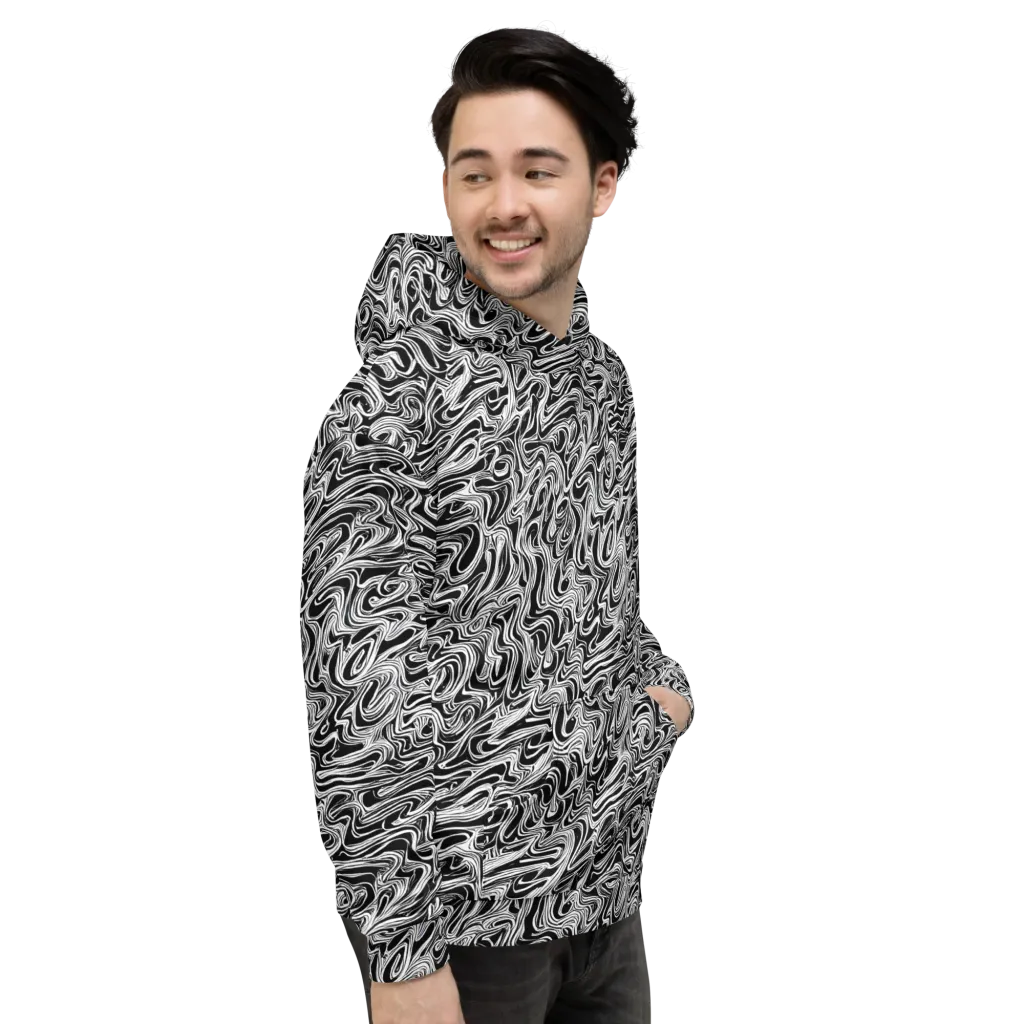 White Noise Waves on Hoodie — Right