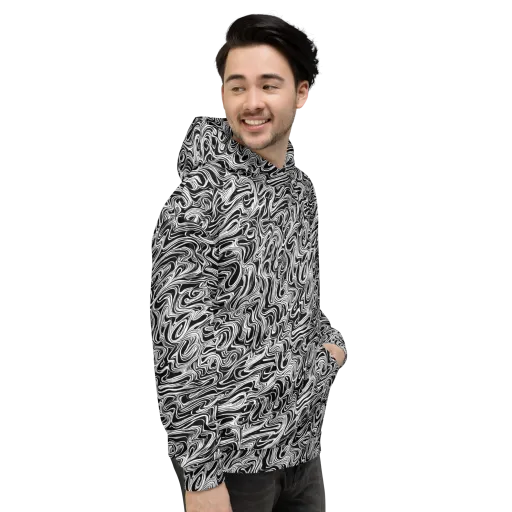 White Noise Waves on a Hoodie