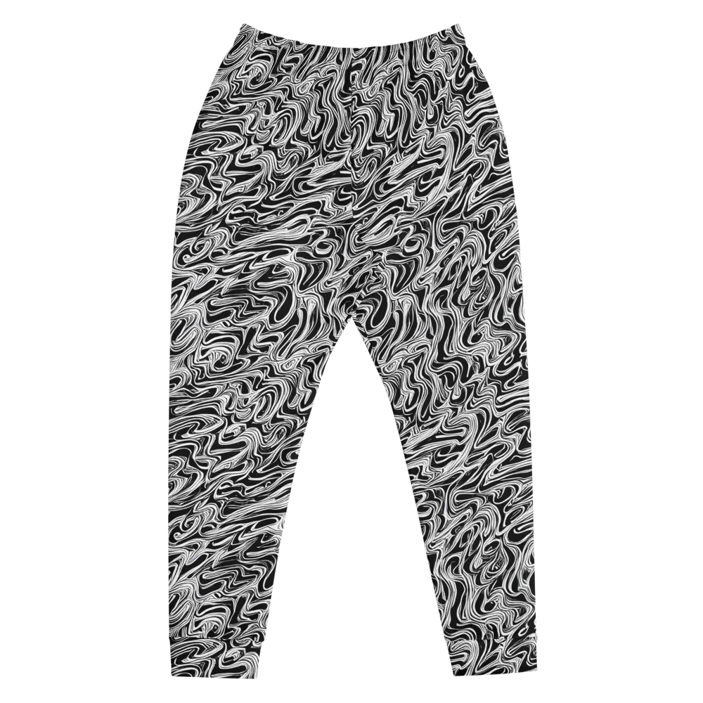 White Noise Waves on Men's Joggers — Front