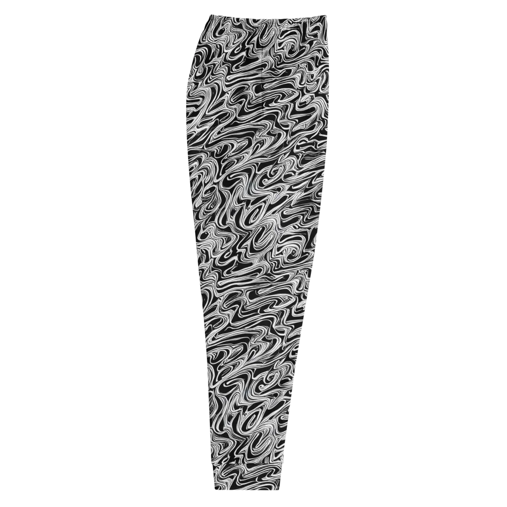 White Noise Waves on Men's Joggers — Right