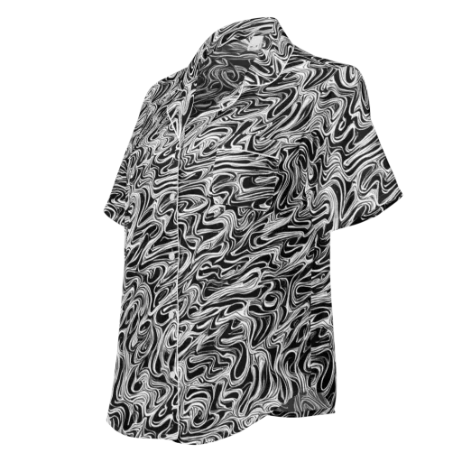 White Noise Waves on a Women's Short Sleeve Pajama Top