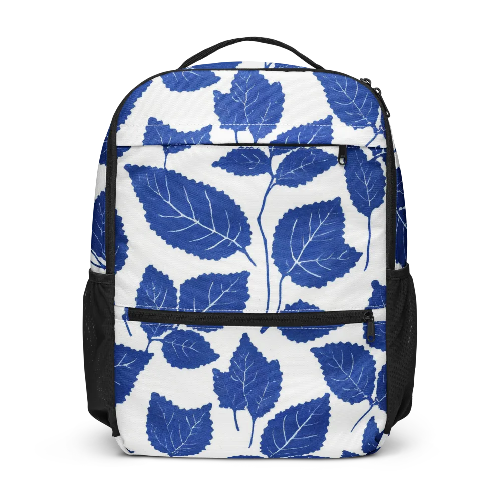 Indigo Leaves on Utility Backpack — Front