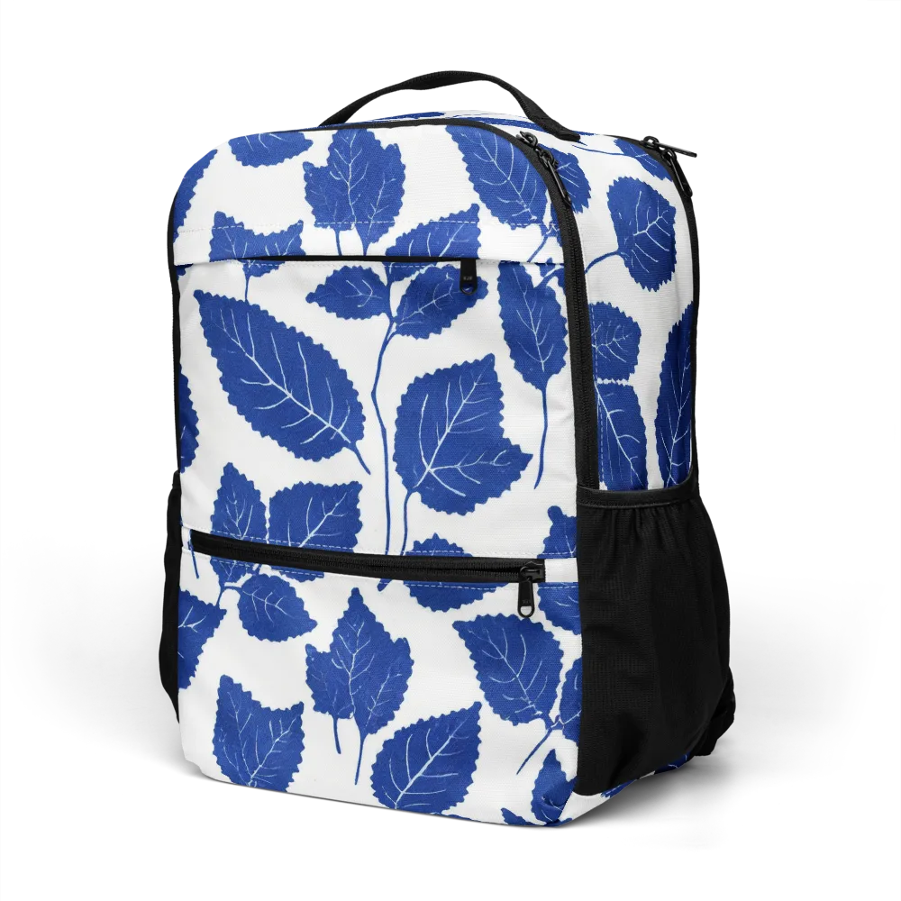 Indigo Leaves on Utility Backpack — Left Front