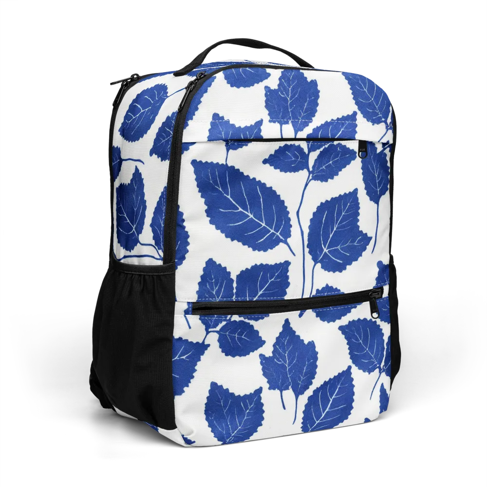 Indigo Leaves on Utility Backpack — Right Front
