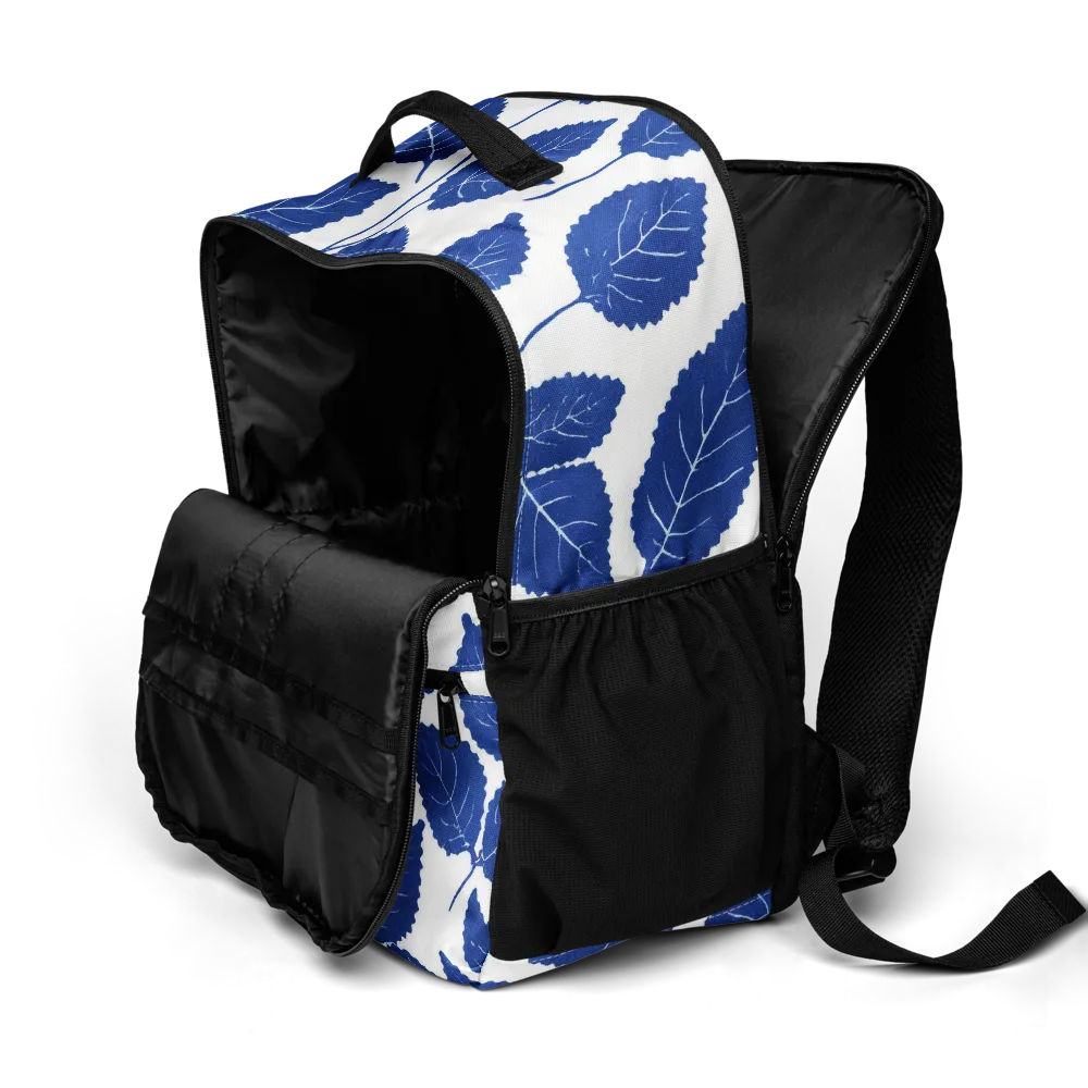 Indigo Leaves on Utility Backpack — Product details 2