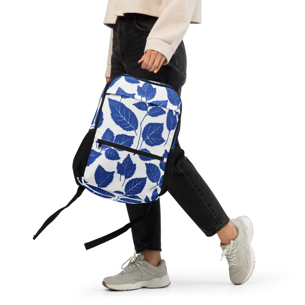 Indigo Leaves on Utility Backpack — Front