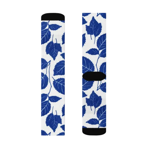 Indigo Leaves on a Socks