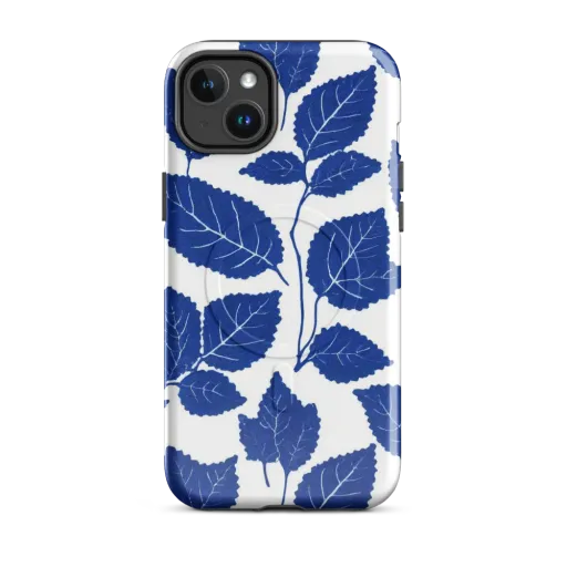 Indigo Leaves on a MagSafe Tough Case for iPhone®