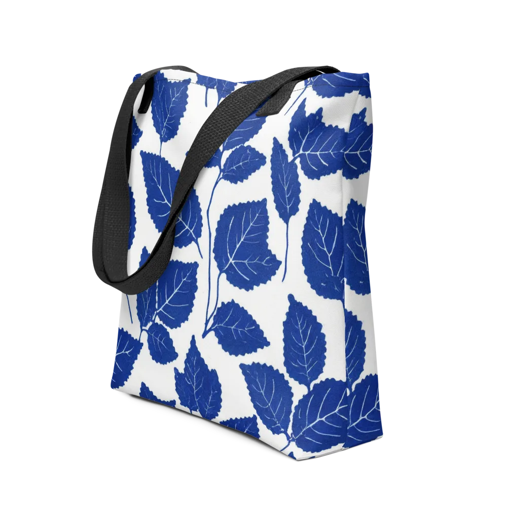 Indigo Leaves on Tote Bag — Front