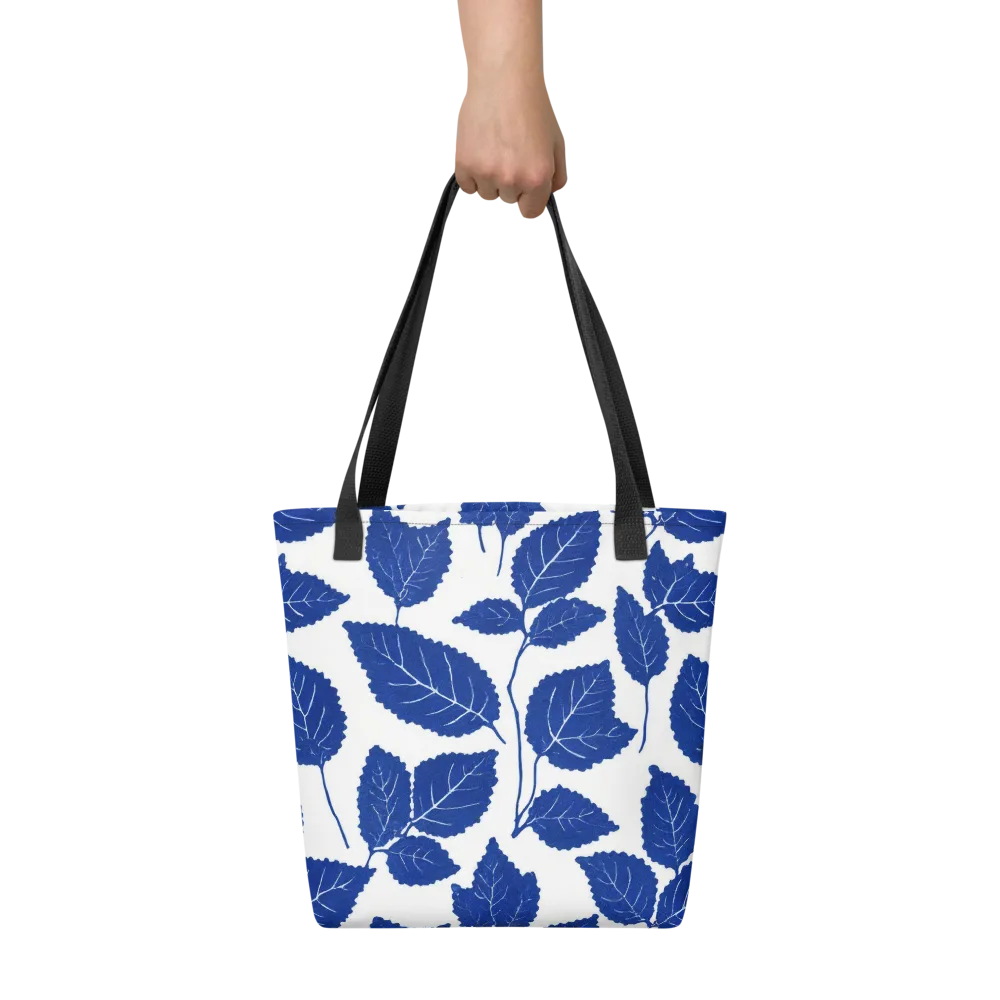 Indigo Leaves on Tote Bag — Front