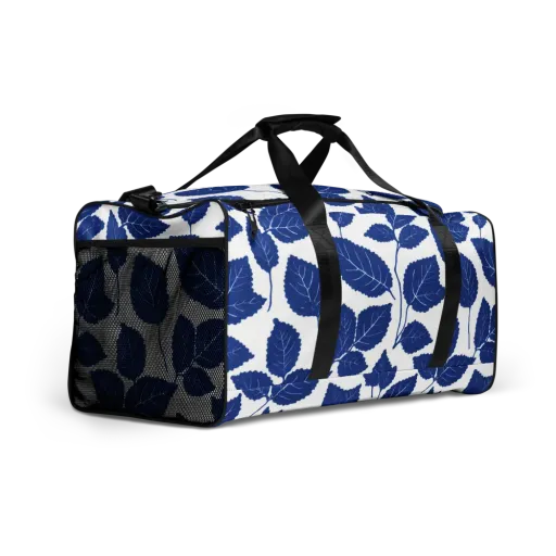 Indigo Leaves on a Duffle Bag
