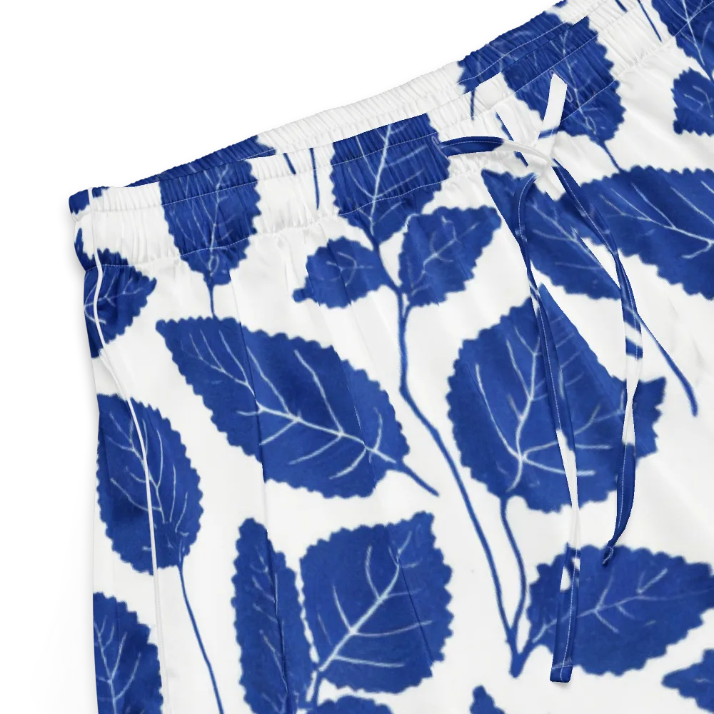 Indigo Leaves on Women's Pajama Shorts — Product details