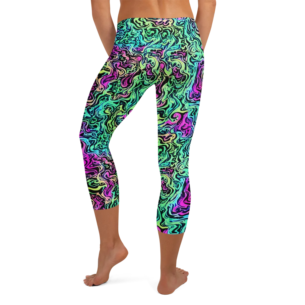 Color Shock on Capri Leggings — Back