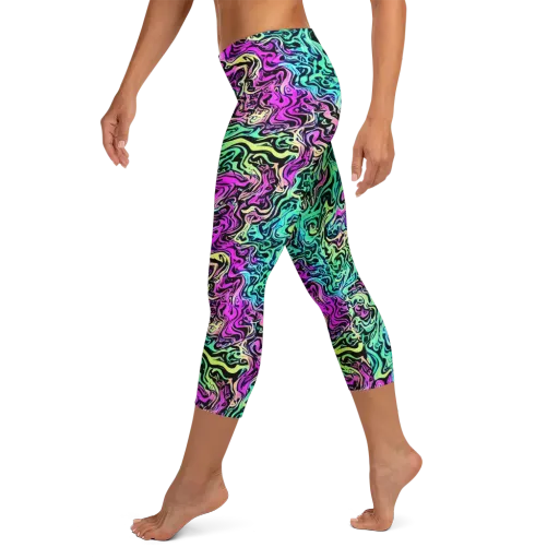 Color Shock on a Capri Leggings