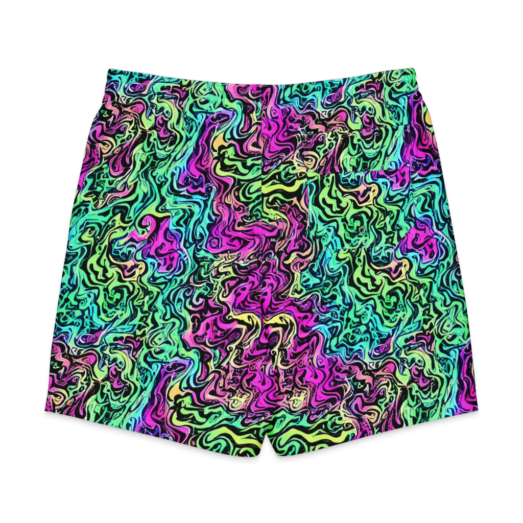 Color Shock on Men's Board Shorts — Back