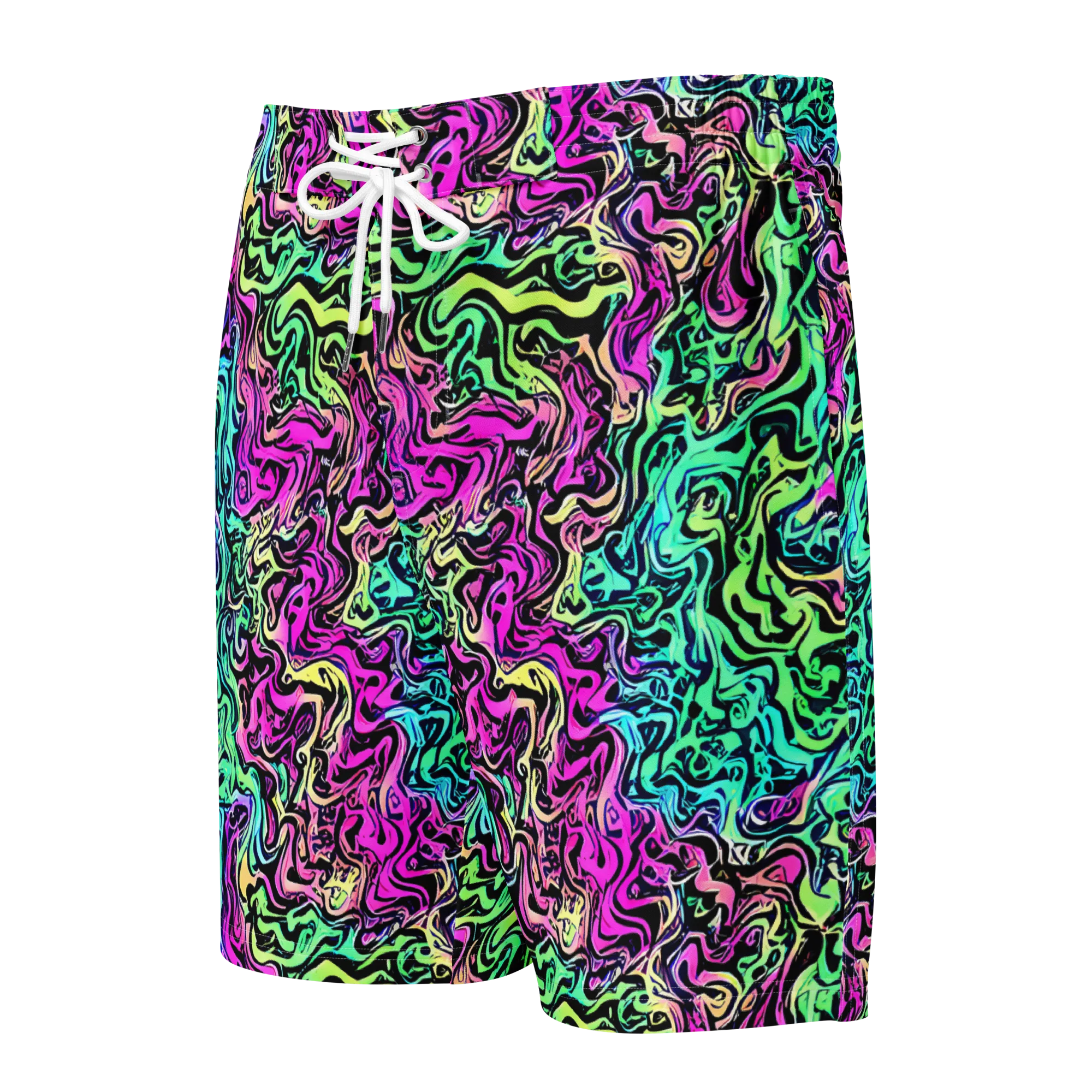 Color Shock on Men's Board Shorts — Front