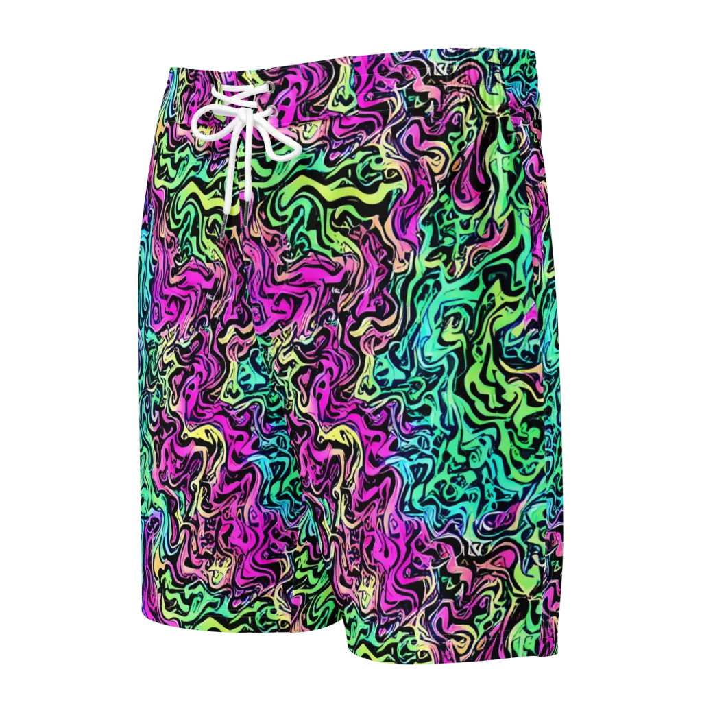 Color Shock on Men's Board Shorts — Front