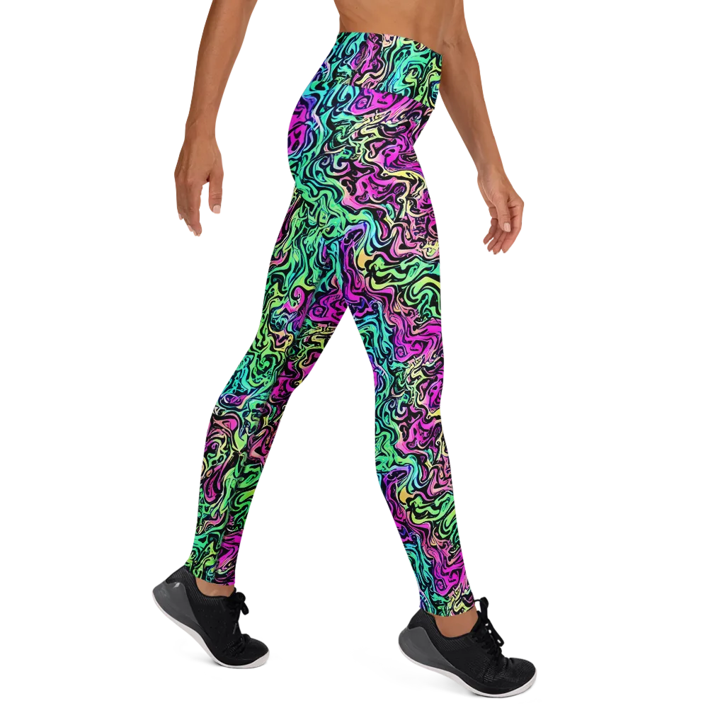Color Shock on Yoga Leggings — Right