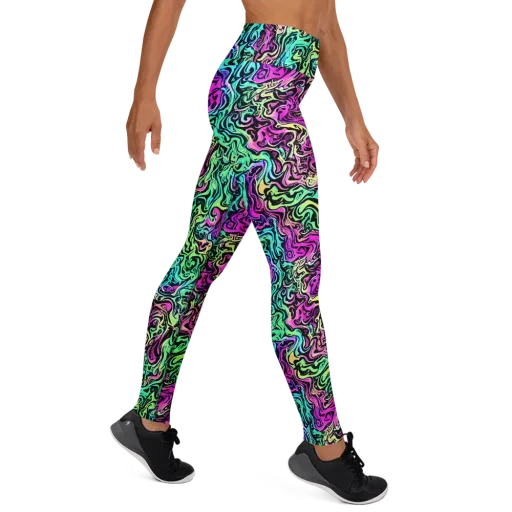 Color Shock on a Yoga Leggings