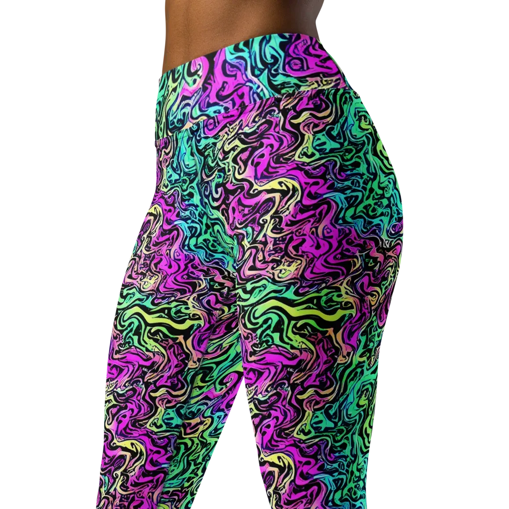 Color Shock on Yoga Leggings — Left Front