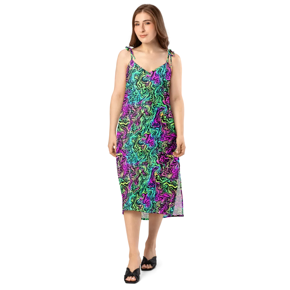 Color Shock on Slip Dress — Front