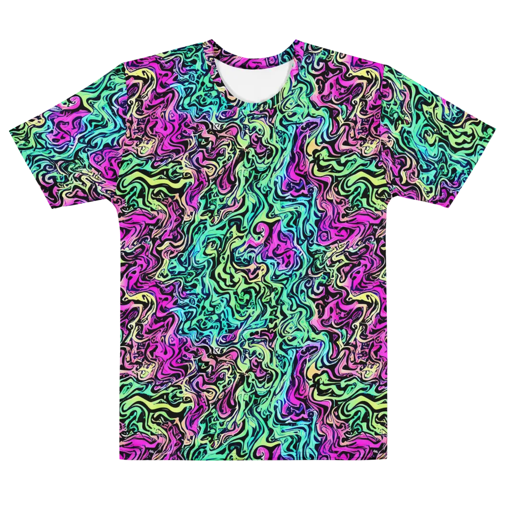 Color Shock on Men's Cotton Crew Neck T-Shirt — Front